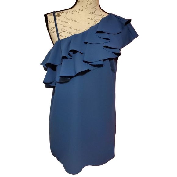 NWT PIXLEY Paola Ruffle One Shoulder Blouse - Picture 1 of 5